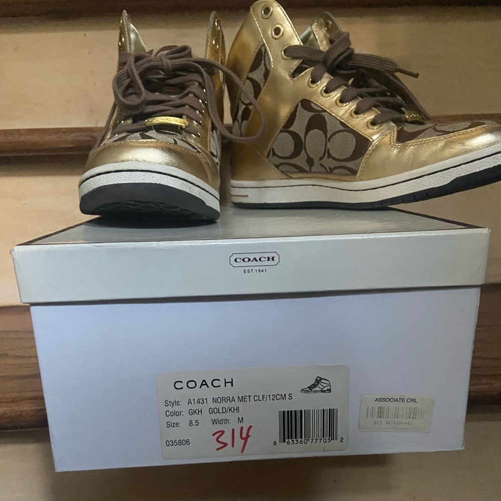 Coach sneakers worn twice